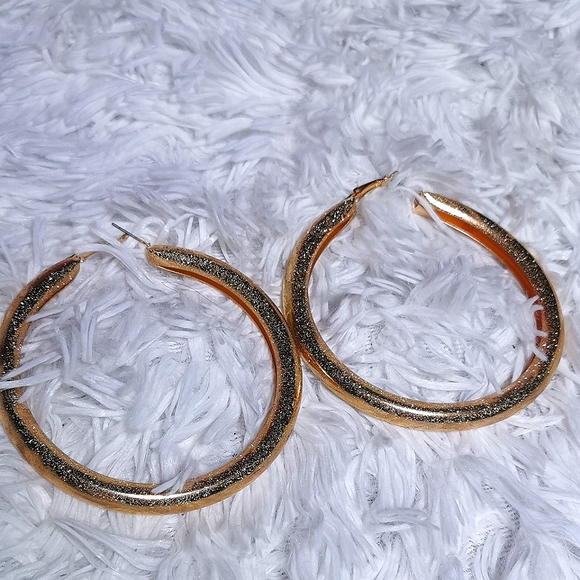 Luxury Garage Sale Jewelry - 🐍 Gold polished hoops